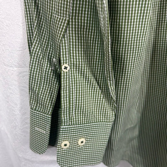 Peter Millar Seaside Finish Green Check Button Down Shirt - Picture 11 of 12